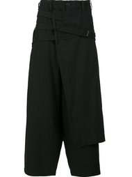 широкие брюки с ремешками Yohji Yamamoto