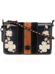 сумка через плечо с цветочной вышивкой Coach