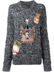 джемпер в крапинку с вышивками Dolce &amp; Gabbana