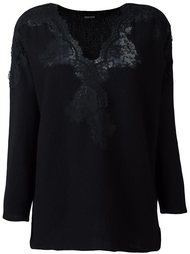 блузка с кружевными вставками Ermanno Scervino