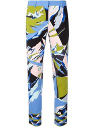 укороченные брюки с абстрактным принтом Emilio Pucci