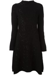 расклешенное платье в рубчик Emporio Armani