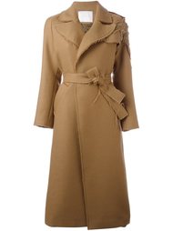 belted bead embellished coat Giada Benincasa