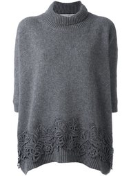 джемпер с кружевной аппликацией Ermanno Scervino