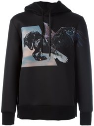winged horse print hoodie Neil Barrett