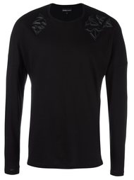 толстовка с локтевыми заплатками Emporio Armani