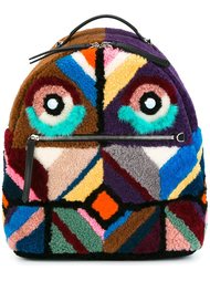 geometric shearling backpack Fendi