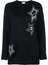 джемпер декорированный звездами Saint Laurent