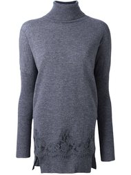 удлиненный джемпер с кружевной отделкой Ermanno Scervino