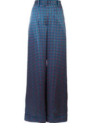 cubic print trousers Monique Lhuillier