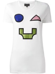 декорированная футболка с геометрическим принтом Emporio Armani