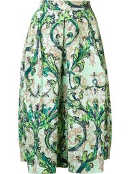 all-over paisley print skirt Monique Lhuillier