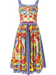 платье с принтом Carretto Siciliano  Dolce &amp; Gabbana
