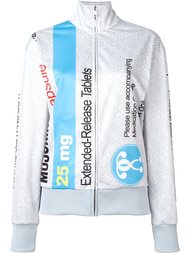 спортивная куртка с принтом 'pill packet' Moschino