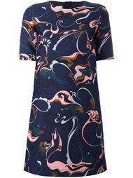 marble print dress Marni
