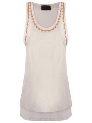 embroidered tank top Andrea Bogosian