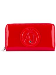 logo embossed zip wallet Armani Jeans