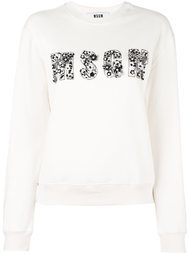 embellished logo sweatshirt MSGM