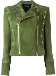 байкерская куртка Balmain