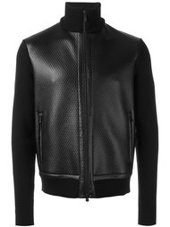 leather panel knitted jacket Z Zegna