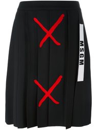 юбка с принтом-логотипом MSGM