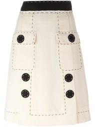 юбка с декоративной строчкой Dolce &amp; Gabbana