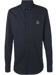 рубашка с вышивкой в виде пчелы Dolce &amp; Gabbana