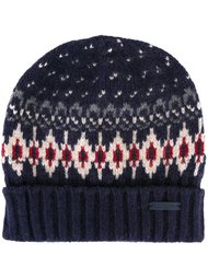 вязаная шапка-бини с узором Woolrich
