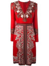 платье  с принтом пейсли   Alexander McQueen