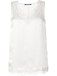 lace detail sleeveless blouse Luisa Cerano