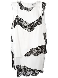 layered lace insert top DKNY