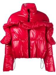 куртка-пуховик с оборочной деталью MSGM