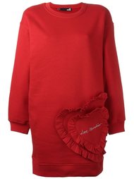 платье-толстовка с заплаткой в виде сердца Love Moschino