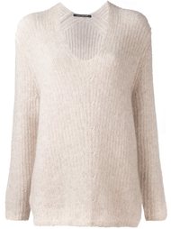 v neck long jumper Luisa Cerano