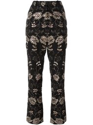 брюки с цветочной вышивкой  Givenchy