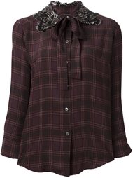 embellished collar check shirt  Marc Jacobs