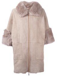 trim detail coat Agnona