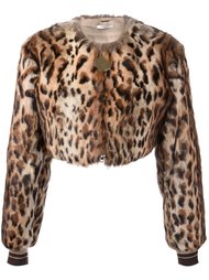 куртка-бомбер с леопардовым принтом   Givenchy
