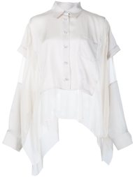 sheer panel layered shirt Maison Margiela
