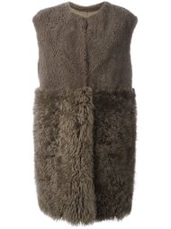 shearling panelled coat Blancha