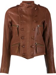 double breasted leather jacket Faith Connexion