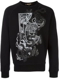 snake print sweatshirt Roberto Cavalli