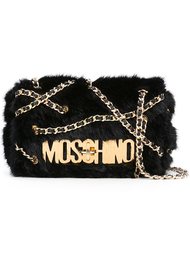 сумка на плечо с цепочной отделкой Moschino