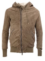 zipped hooded ribbed jacket Giorgio Brato