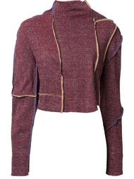 paneled longsleeved crop top Eckhaus Latta