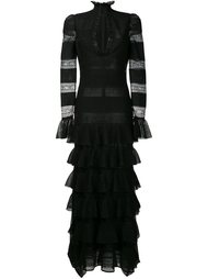 вечернее платье с отделкой кружевом и оборками Alexander McQueen