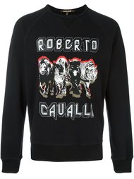 logo print sweatshirt  Roberto Cavalli