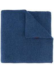 logo embroidered ribbed scarf Polo Ralph Lauren