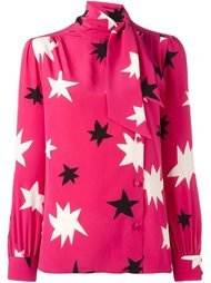 star print pussy bow blouse Saint Laurent