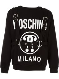 double question mark harness sweatshirt Moschino